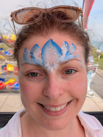 Face paint crown - blue