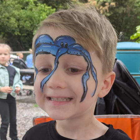 Face paint side piece flower