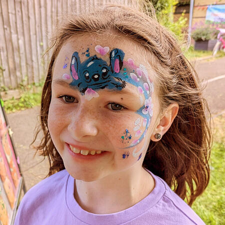 Face paint full face - rainbow butterfly