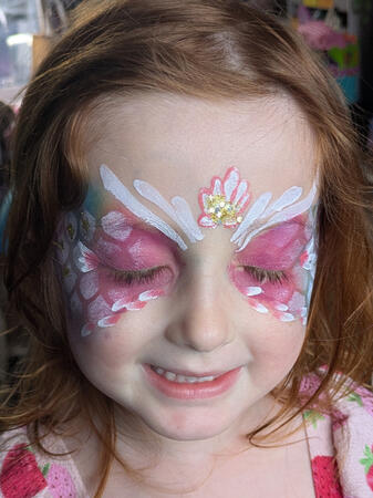 Face paint side piece flower